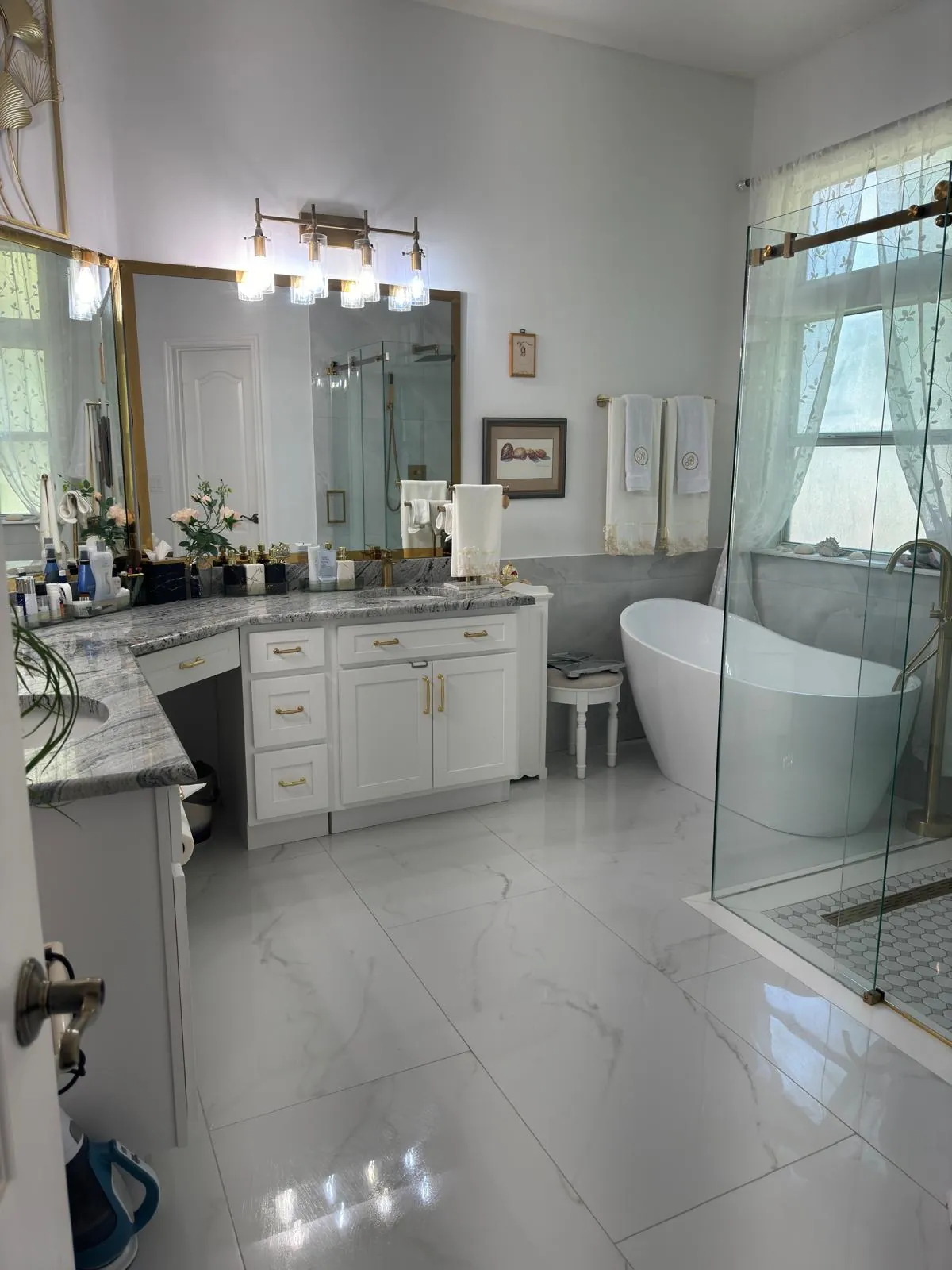 A polished bathroom retreat — real LOOM cleaning work